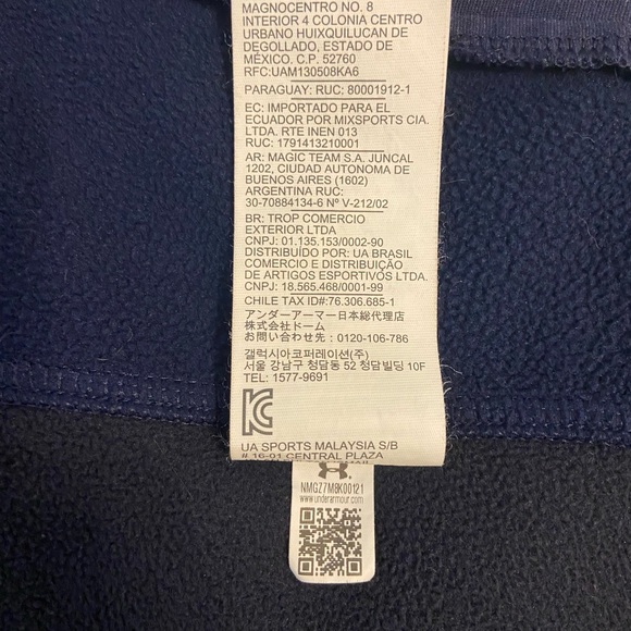 COPY - Under Armour Full Zip Hoodie Jacket Coldgear in Navy/Black w/reflective … - Picture 6 of 9